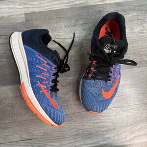 NIKE Womens Sneakers Zoom Elite 8 748589-408 Blue Black Orange Size 7 1/2